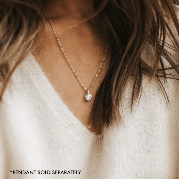 2.00 Carat Brilliant CZ Solitaire Pendant in Rose Gold Overlay