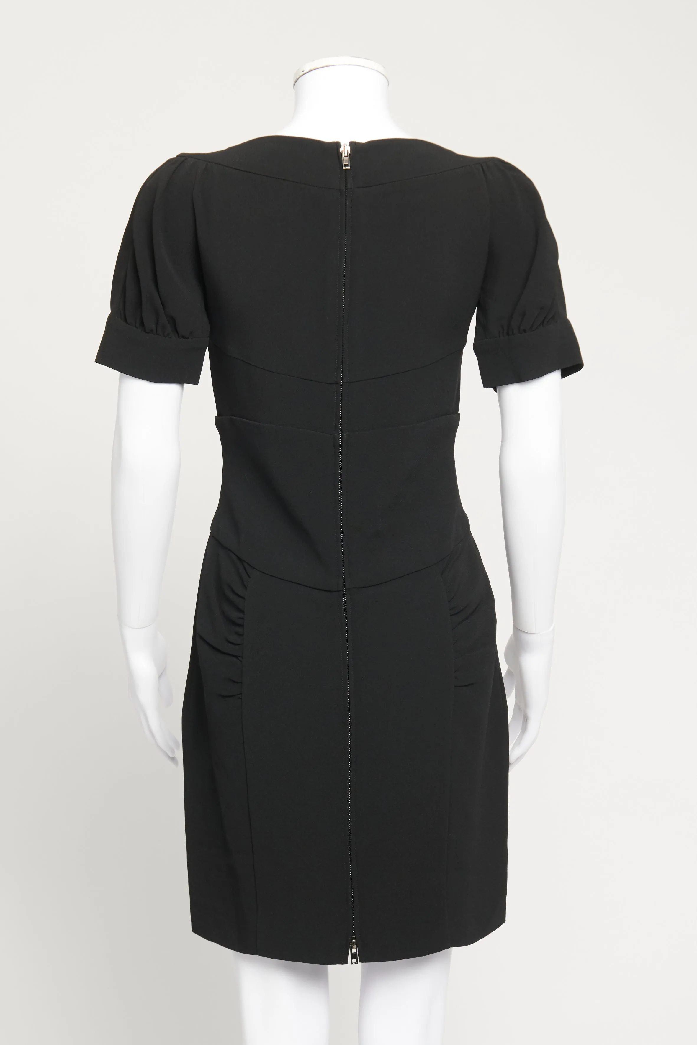 2008 Black Shaped Preowned Dress with Scoop Neck
