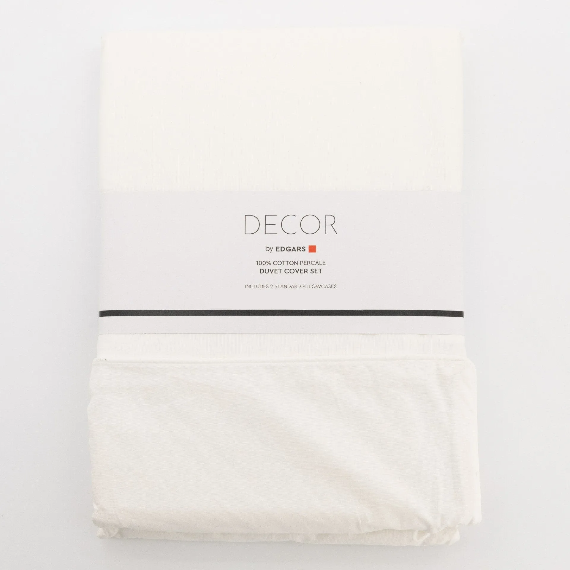 200TC Duvet Set With Piping Detail-White