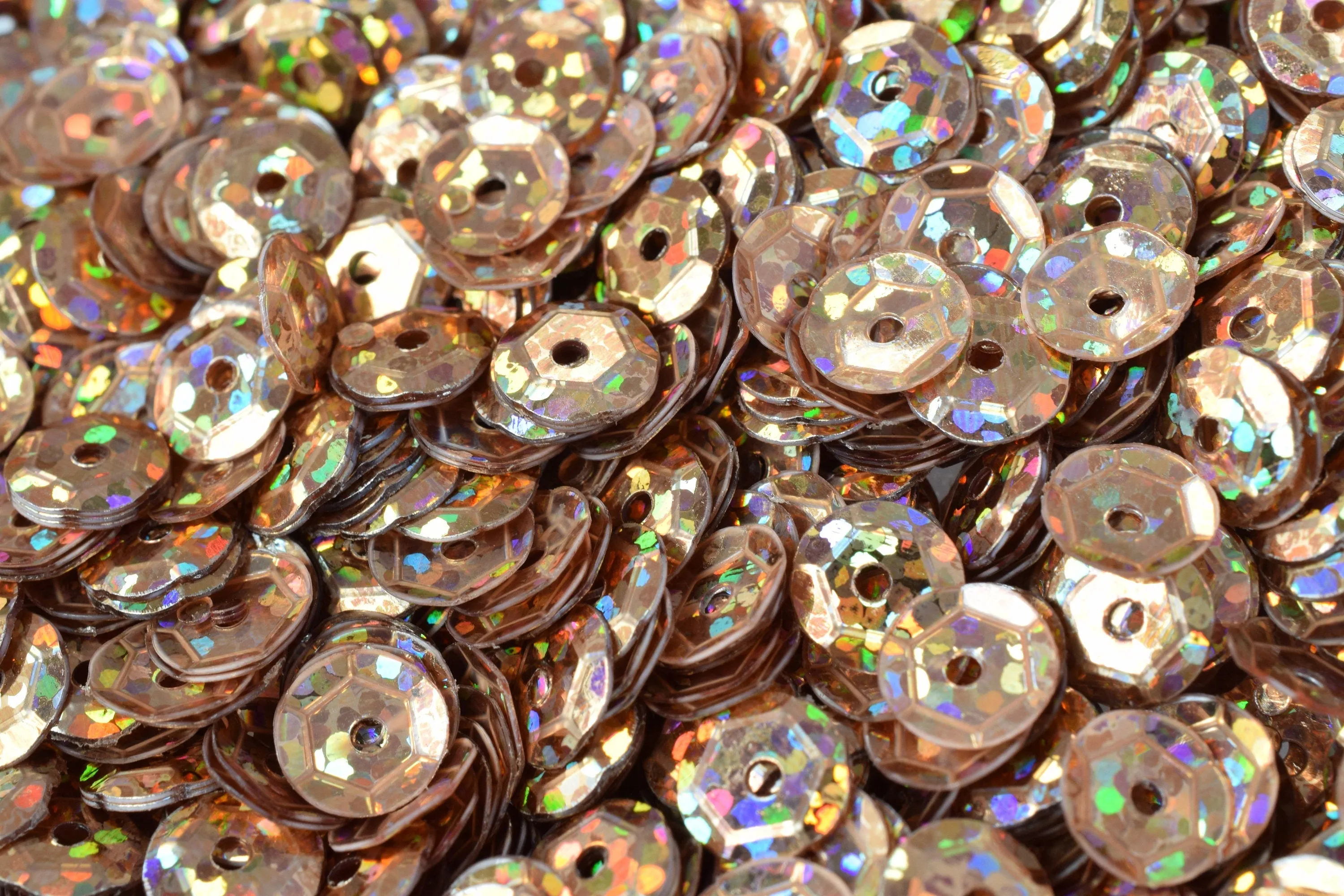 3/4/6mm Light Brown  Cup Glossy Iridescent Sequins Sheen Round Sequins/Loose Paillettes,Wholesale Sequins,Shimmering Sequin Apparel