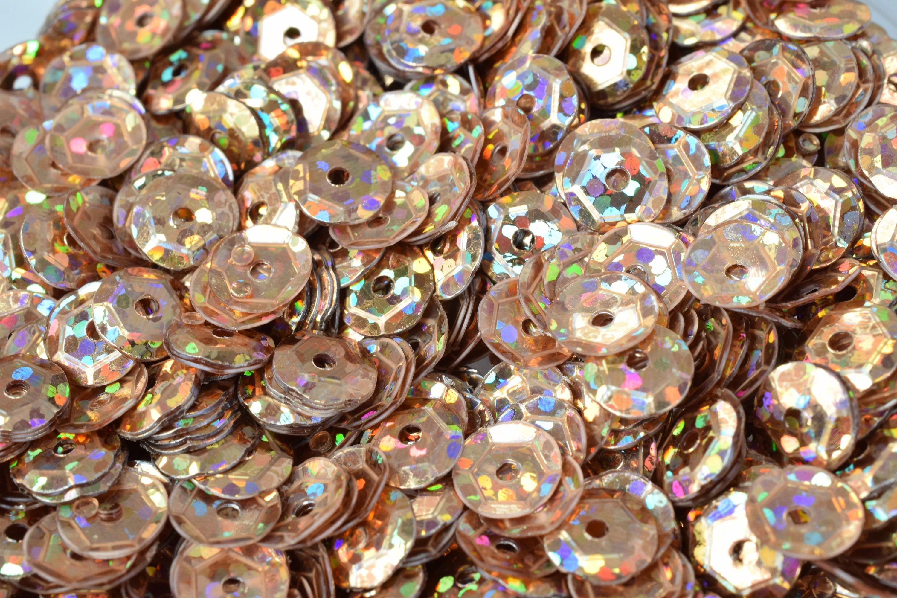 3/4/6mm Light Brown  Cup Glossy Iridescent Sequins Sheen Round Sequins/Loose Paillettes,Wholesale Sequins,Shimmering Sequin Apparel