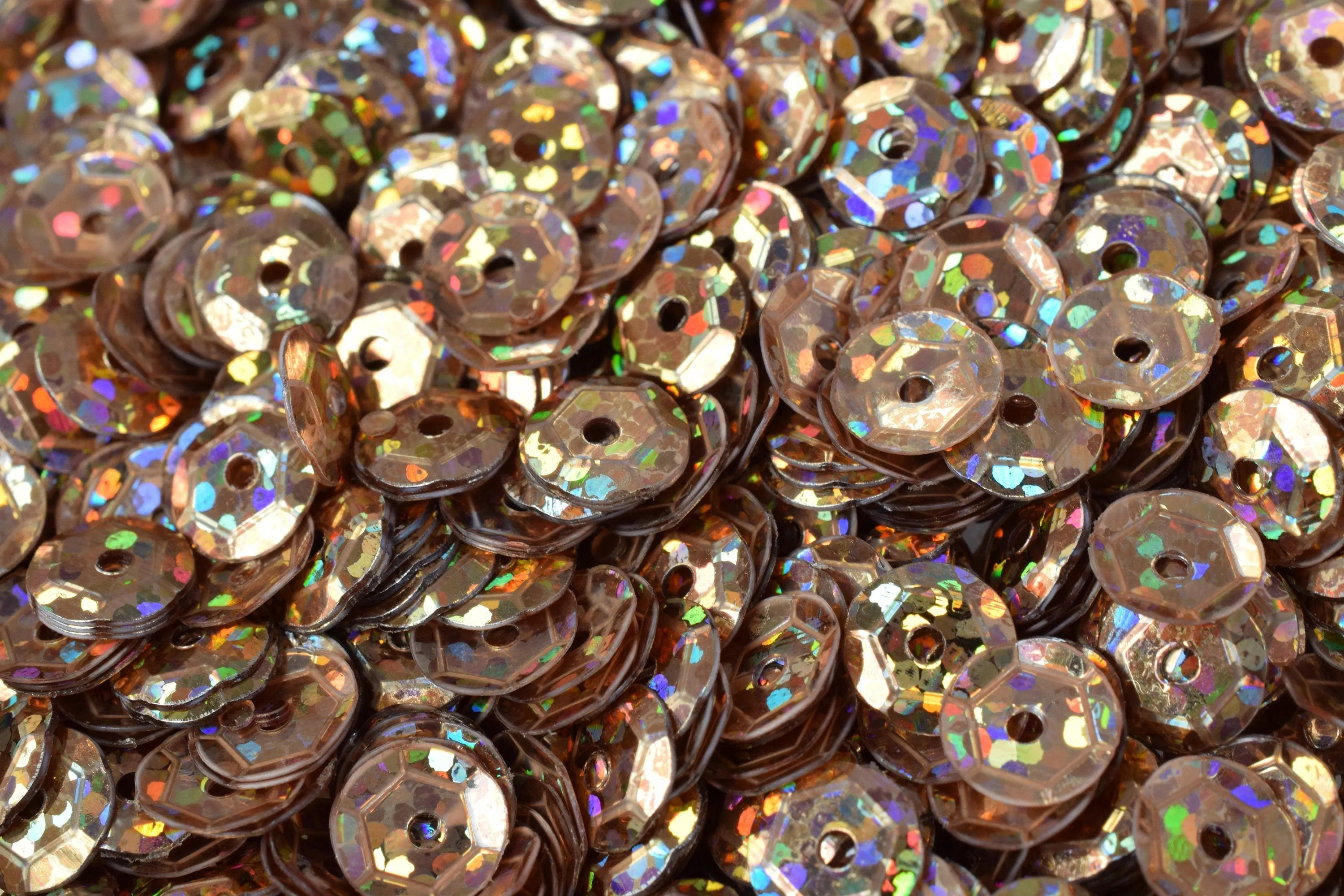 3/4/6mm Light Brown  Cup Glossy Iridescent Sequins Sheen Round Sequins/Loose Paillettes,Wholesale Sequins,Shimmering Sequin Apparel