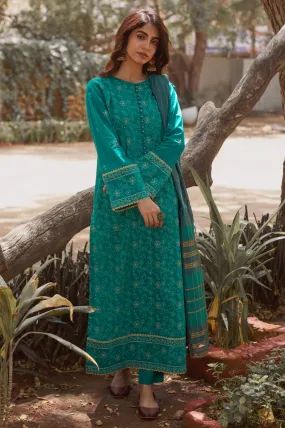 3PC Unstitched Embroidered