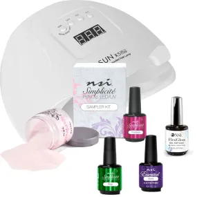 Acrylic Gel Dipping SAMPLER KIT Simplicité   Nail Lamp LED X5PLUS 80W