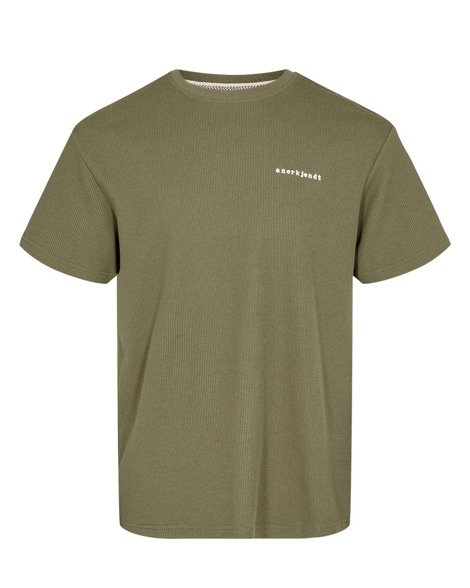 AKKIKKI S/S WAFFLE TEE - Olivine
