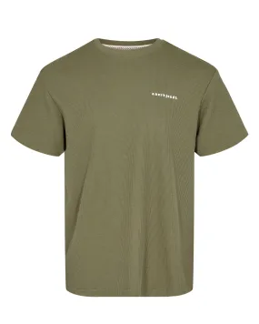AKKIKKI S/S WAFFLE TEE - Olivine