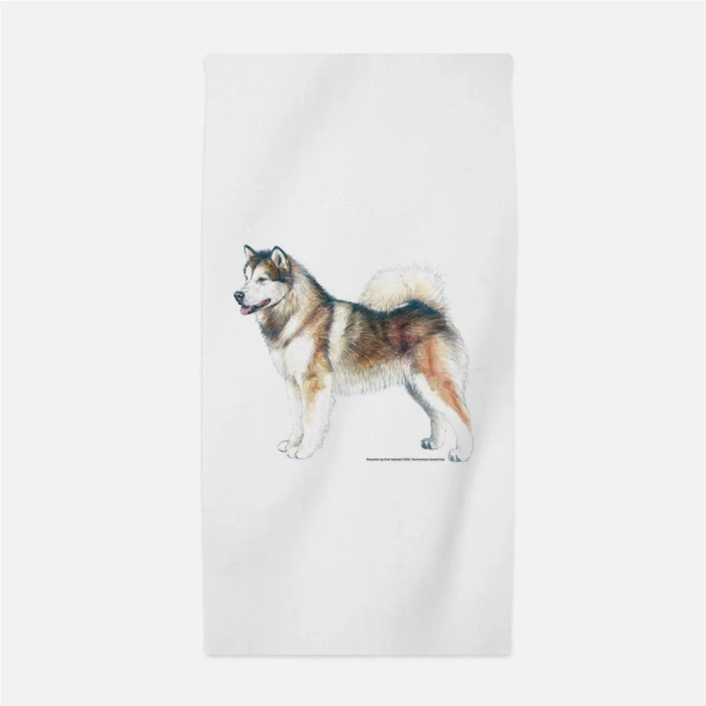 Alaskan Malamute Beach Towel