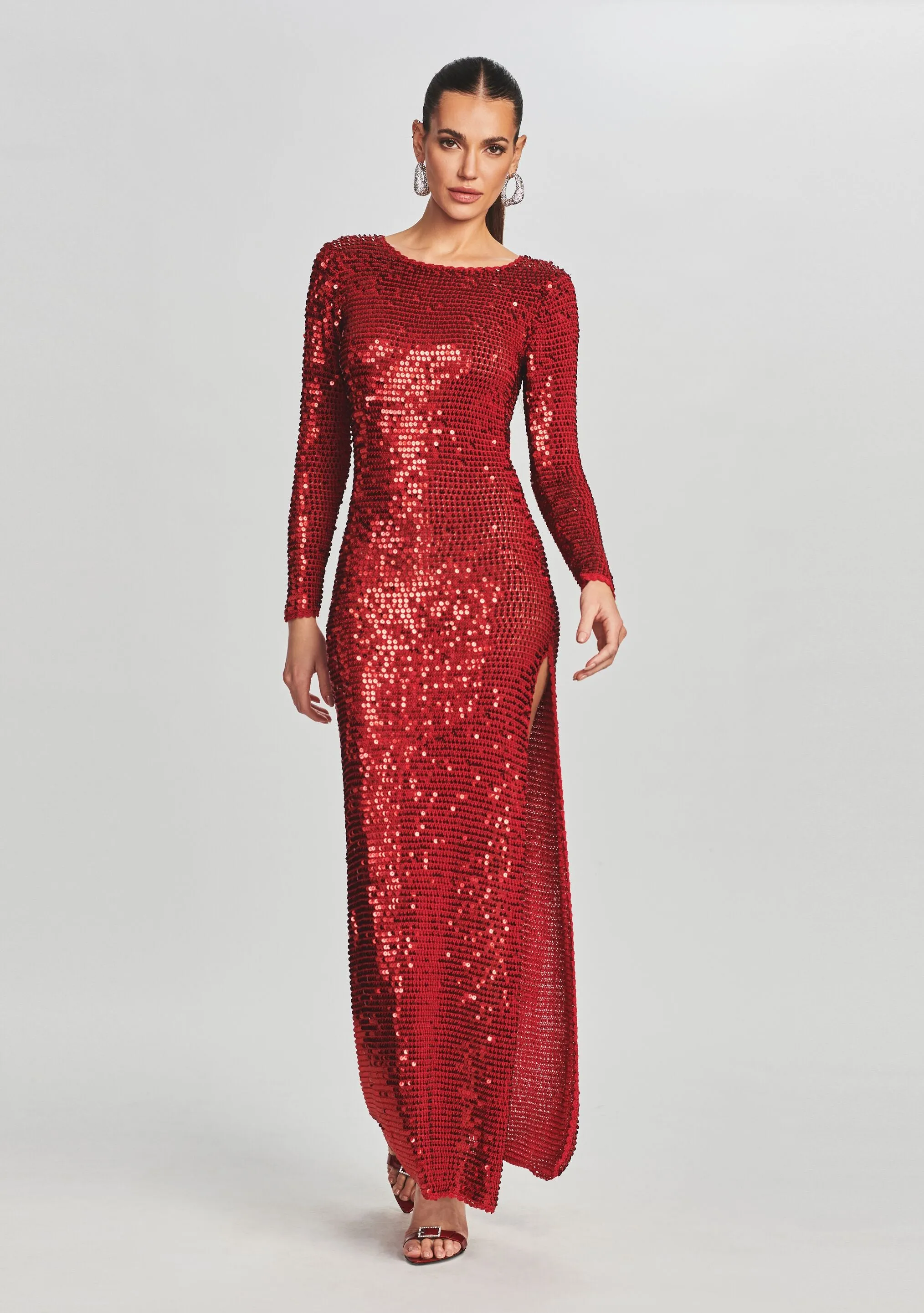 Alexa Sequin Crochet Dress
