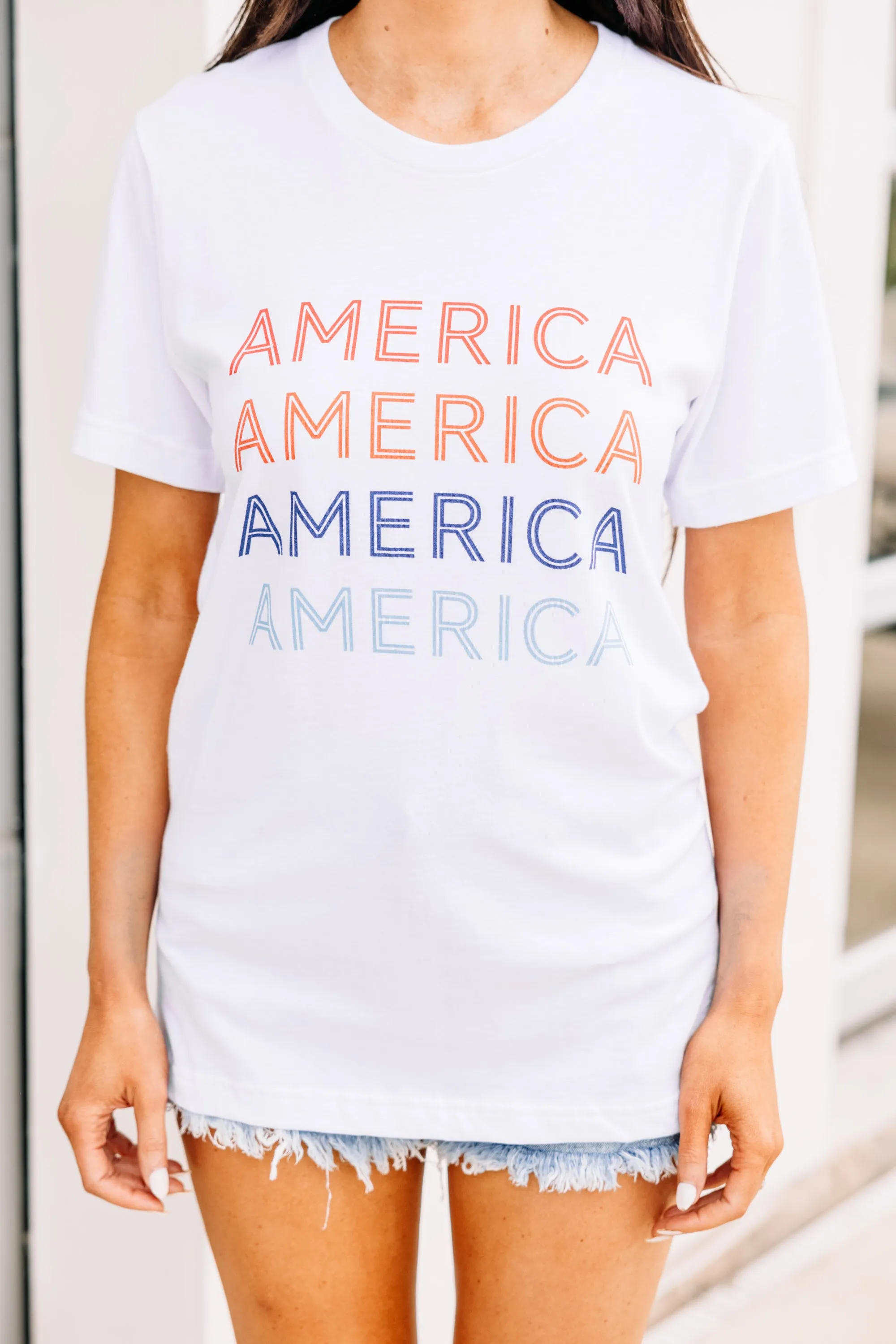 America Baby White Graphic Tee