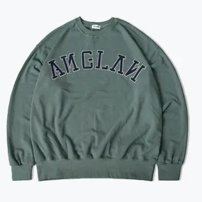 APPLIQUE BIG LOGO SWEAT SHIRT - OLIVE GREEN