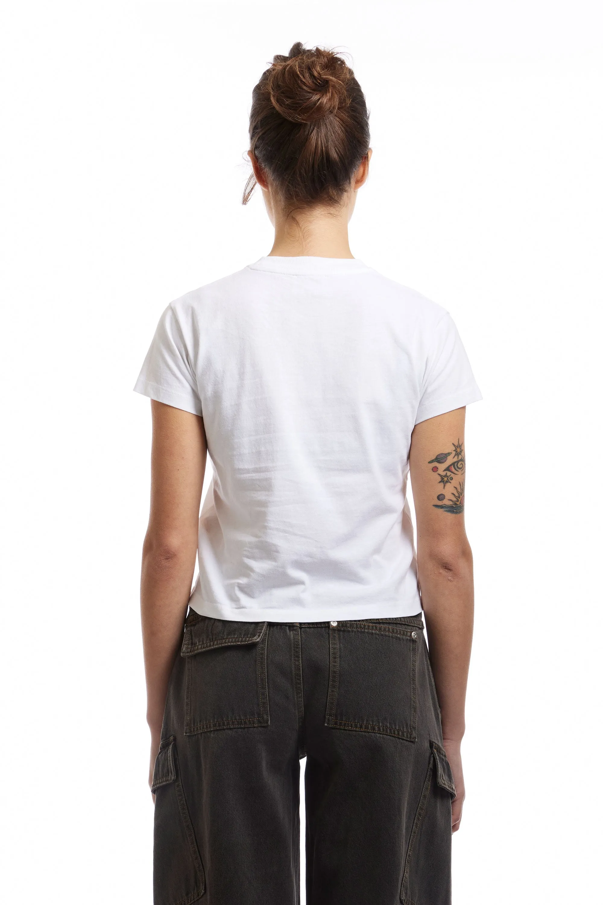 ARIES - STONED CAT BABY SS TEE WHITE