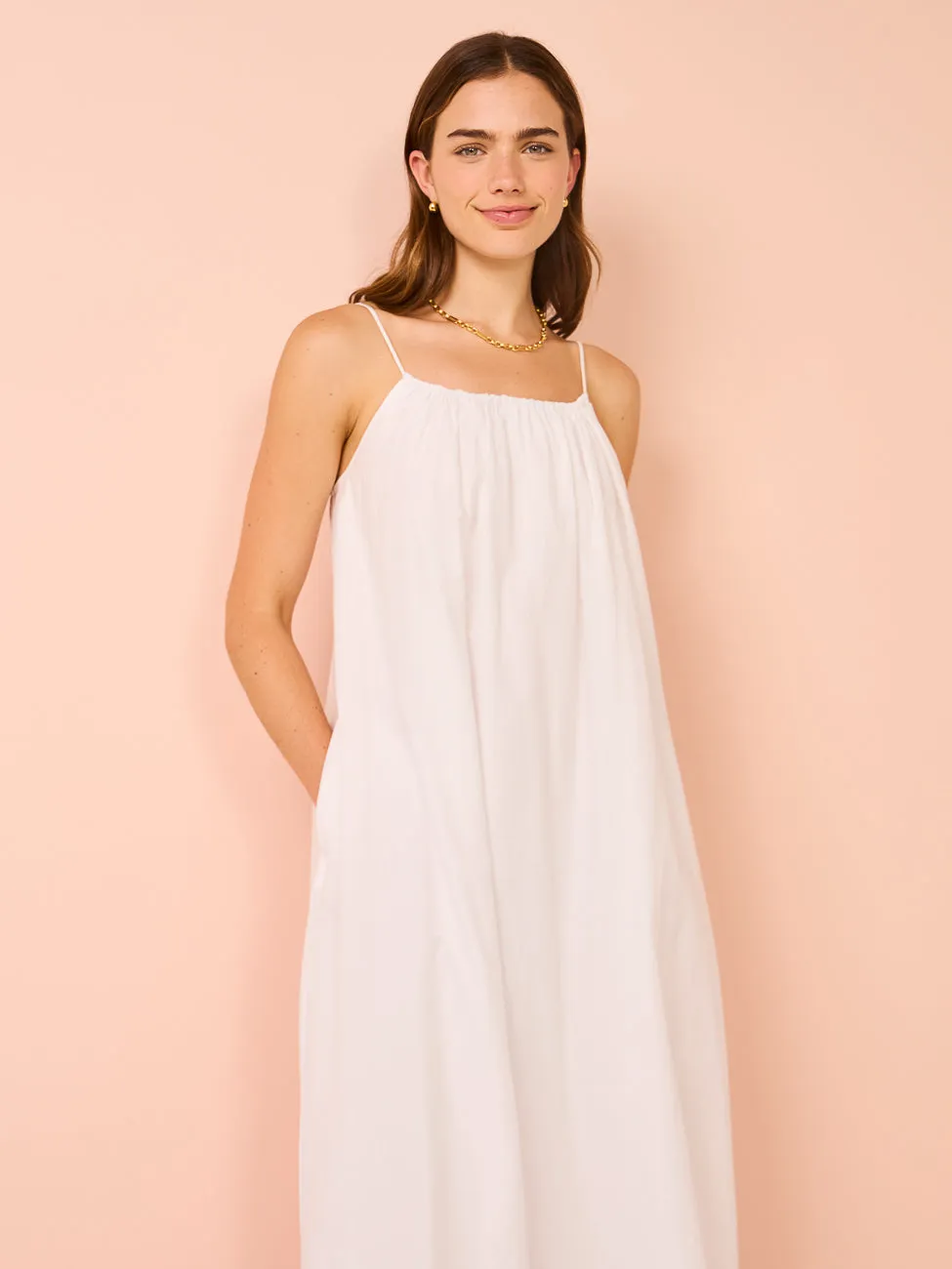 Assembly Label Rosalia Cotton Voile Maxi Dress in White