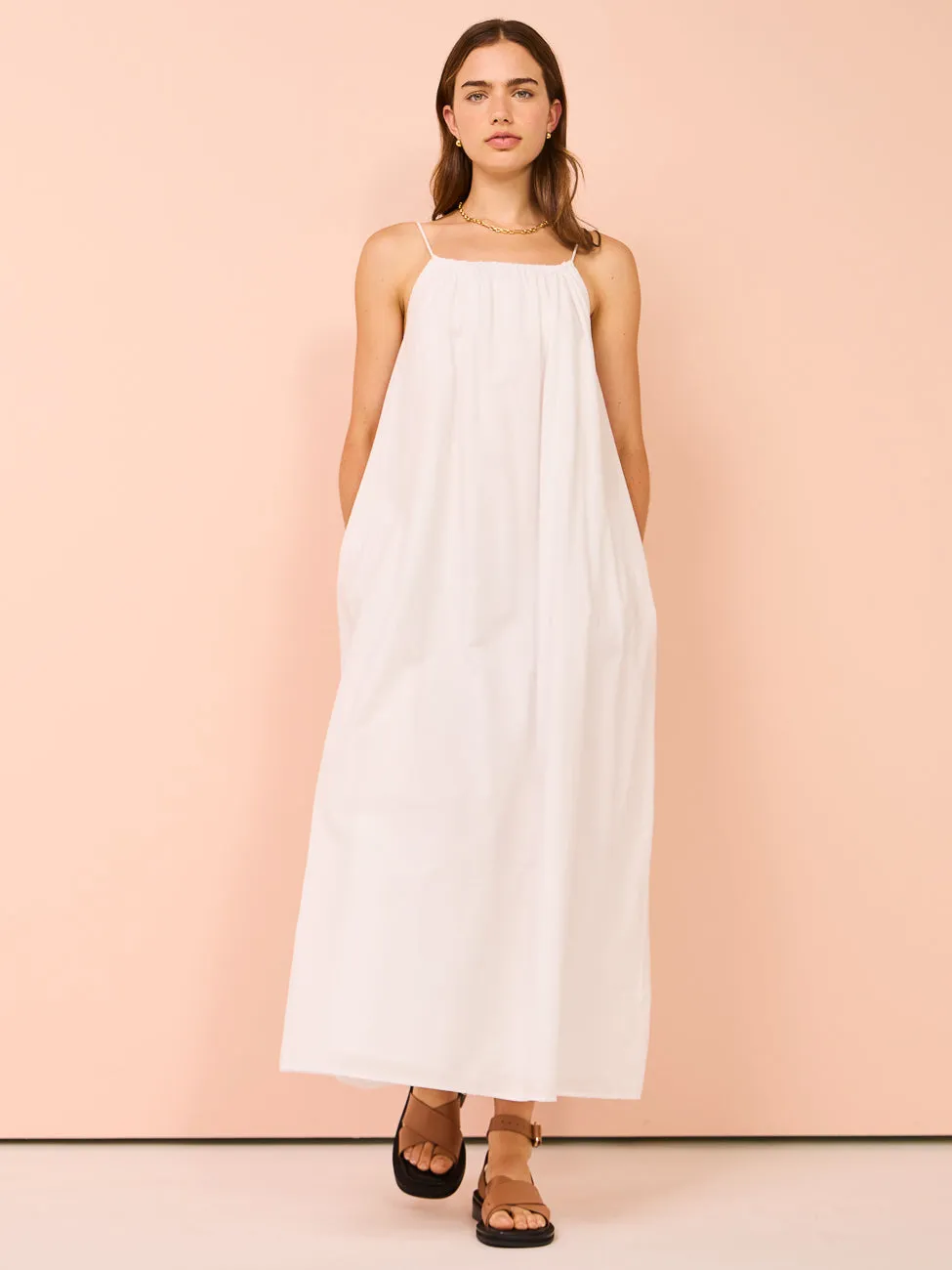 Assembly Label Rosalia Cotton Voile Maxi Dress in White
