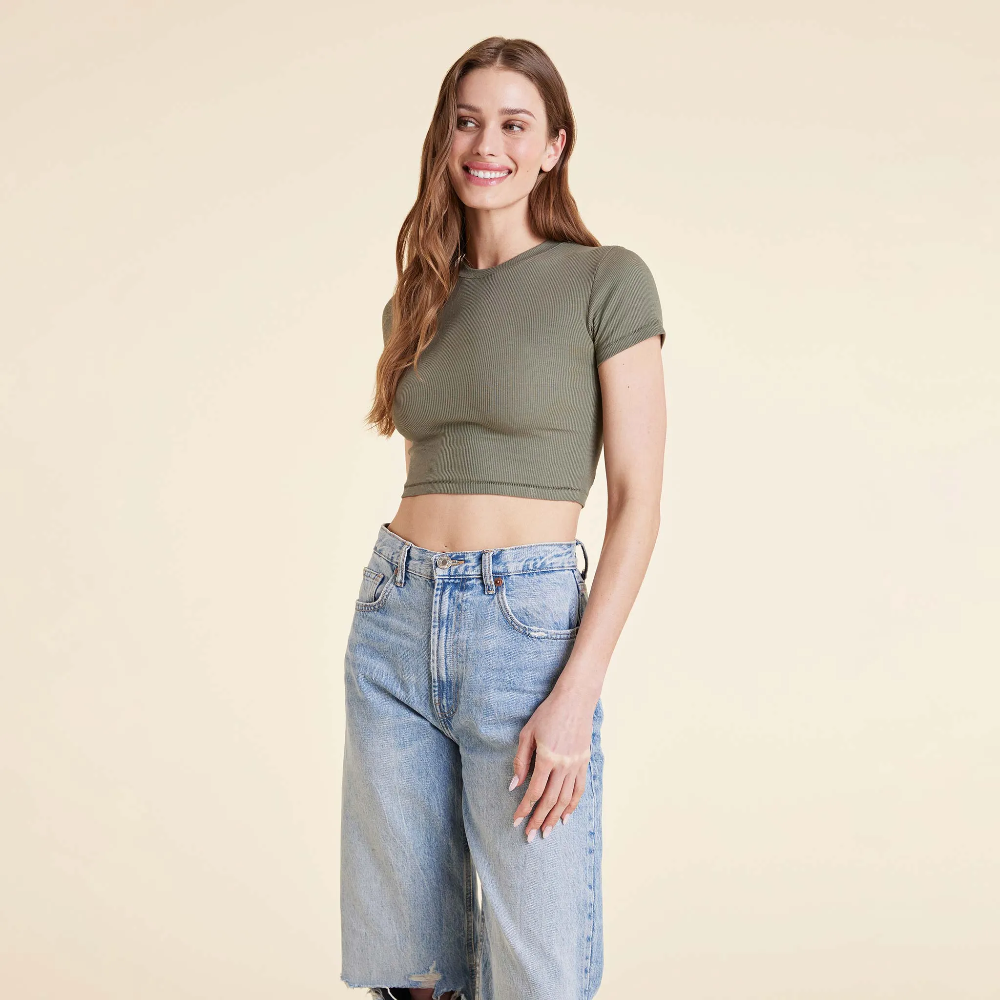 Baby Tee | Olive