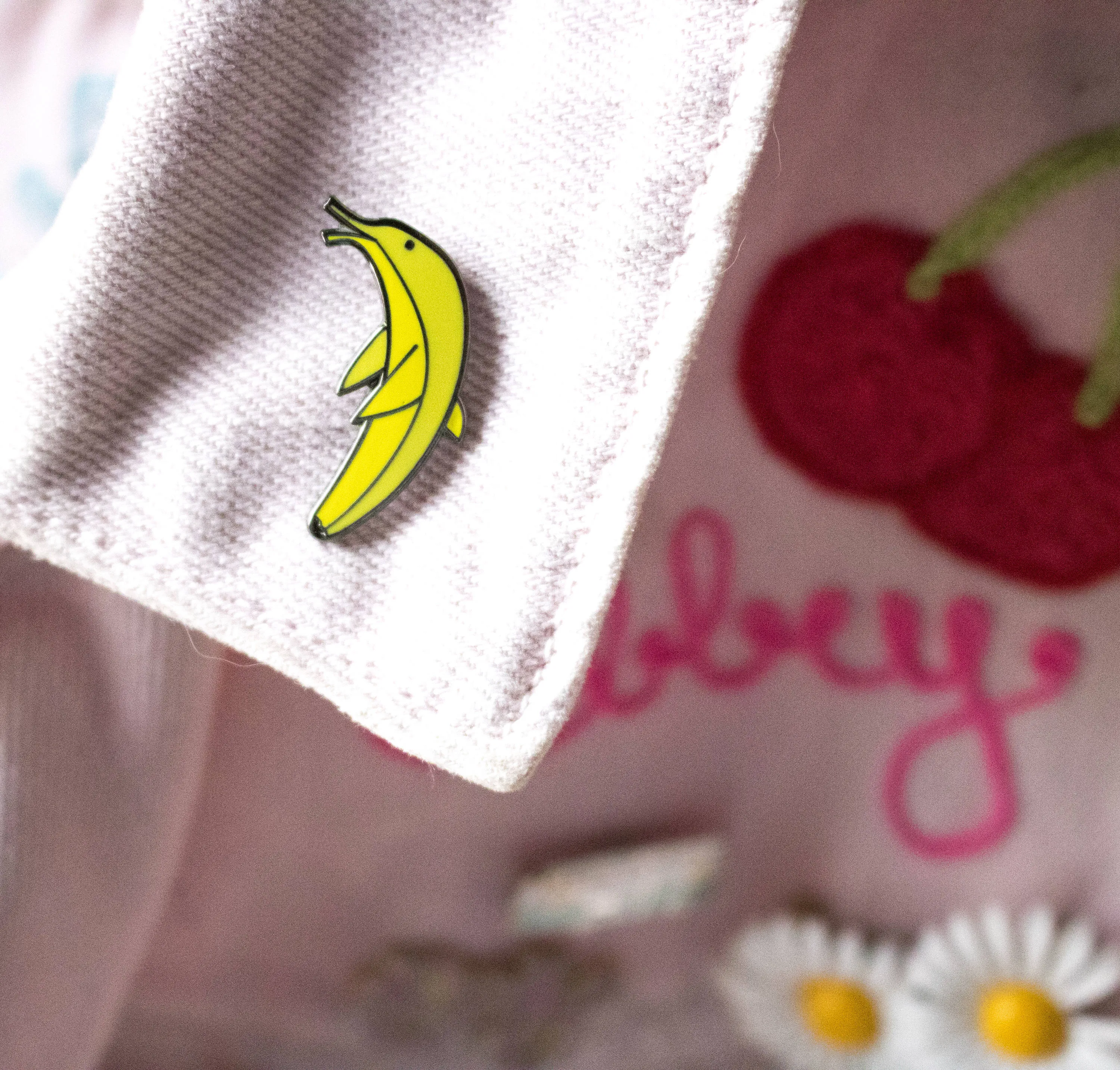 Banana Dolphin Enamel Pin