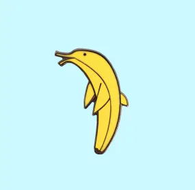 Banana Dolphin Enamel Pin