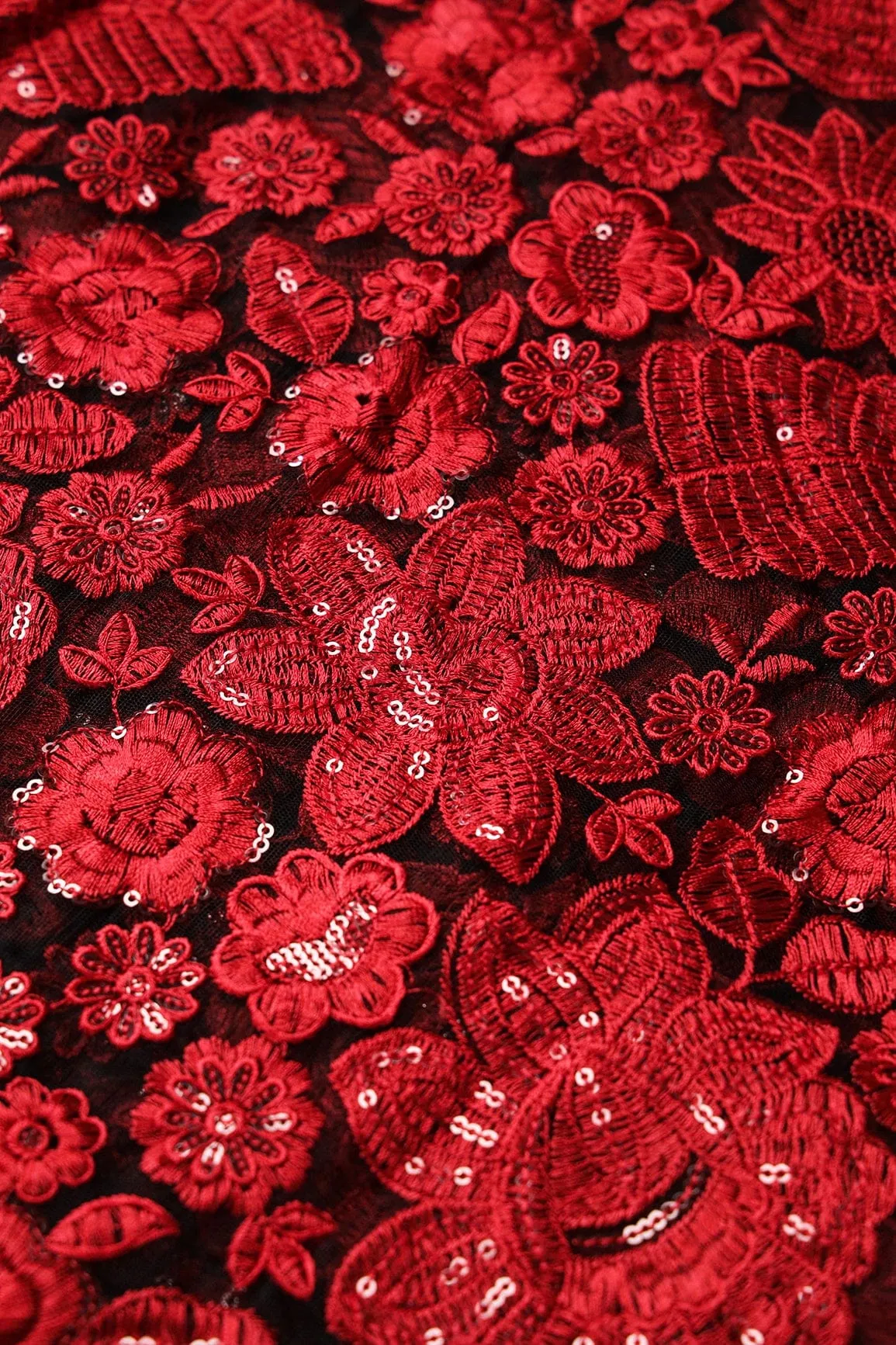 Black And Red Unstitched Suit (3 Piece)