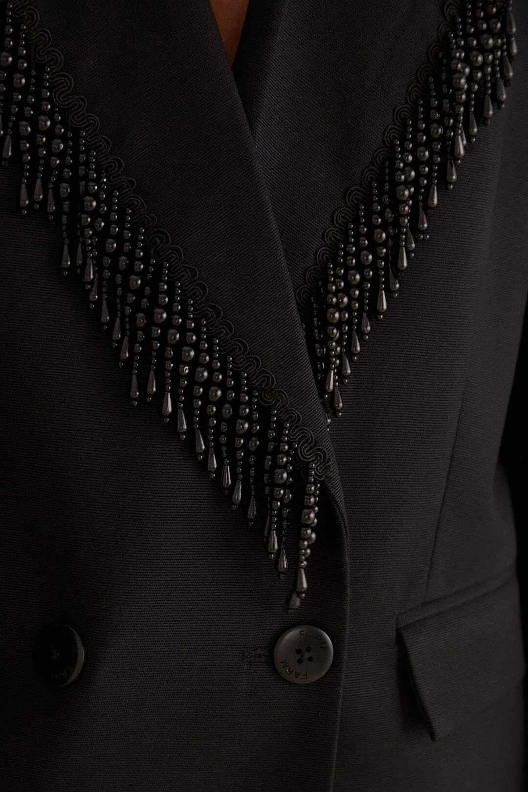 Black Fringe Blazer