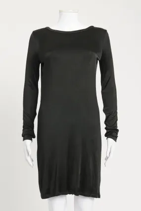 Black Low Back Shine Preowned Mini Dress