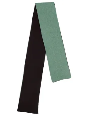 Brushed Two Sided Scarf Black & Strath