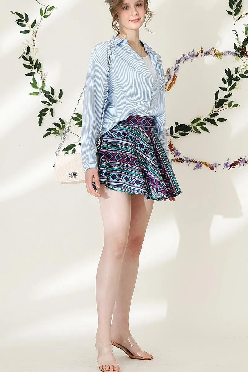 BUTTON DOWN VERTICAL STRIPE ONE POCKET SHIRTS