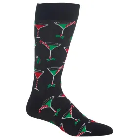 Christmas Cocktails Men's Crew Socks
