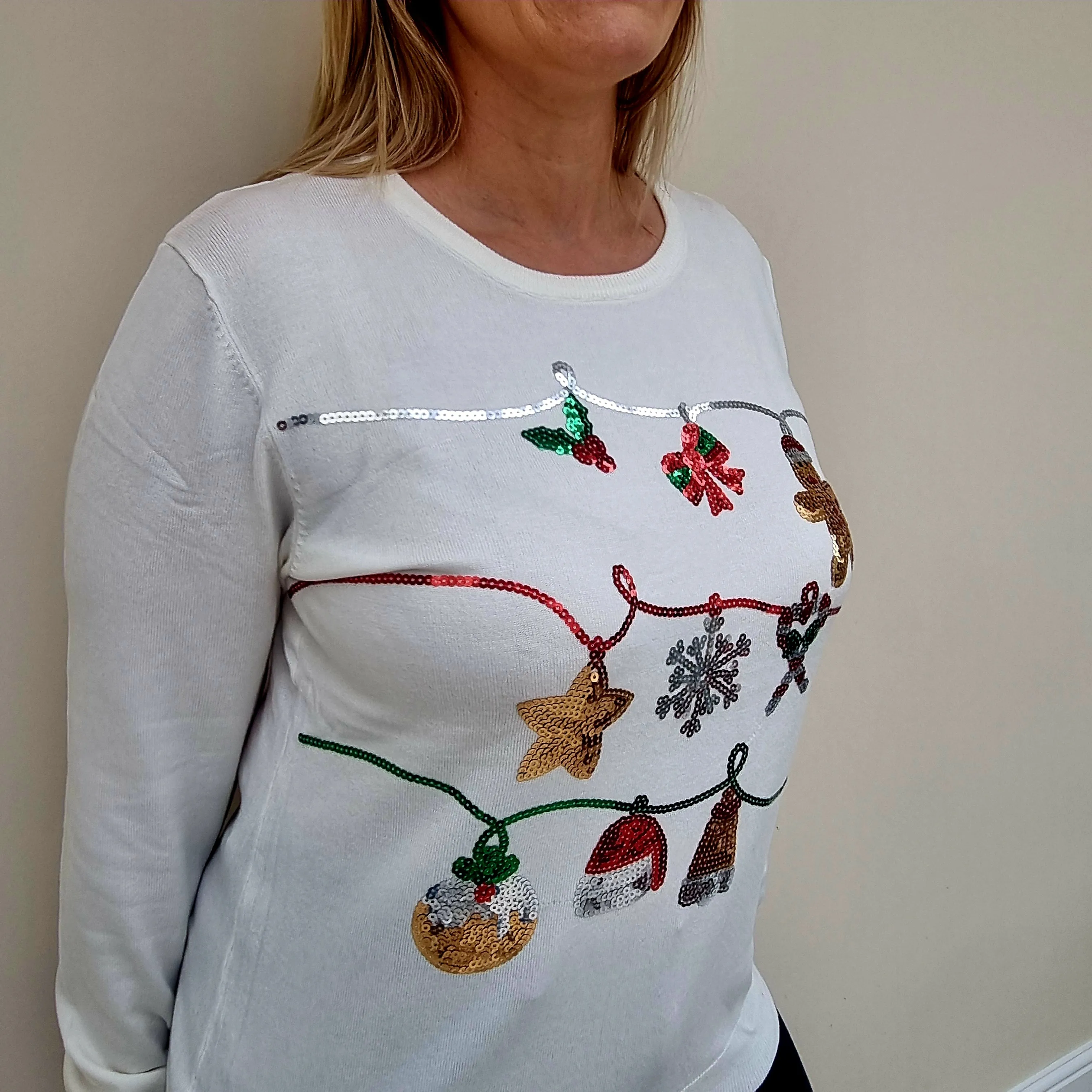 Christmas Sequin Jumper