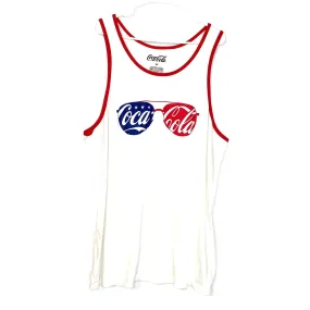 Coca-Cola Mens Size 2X Tank Top T-Shirt Patriotic Sunglasses