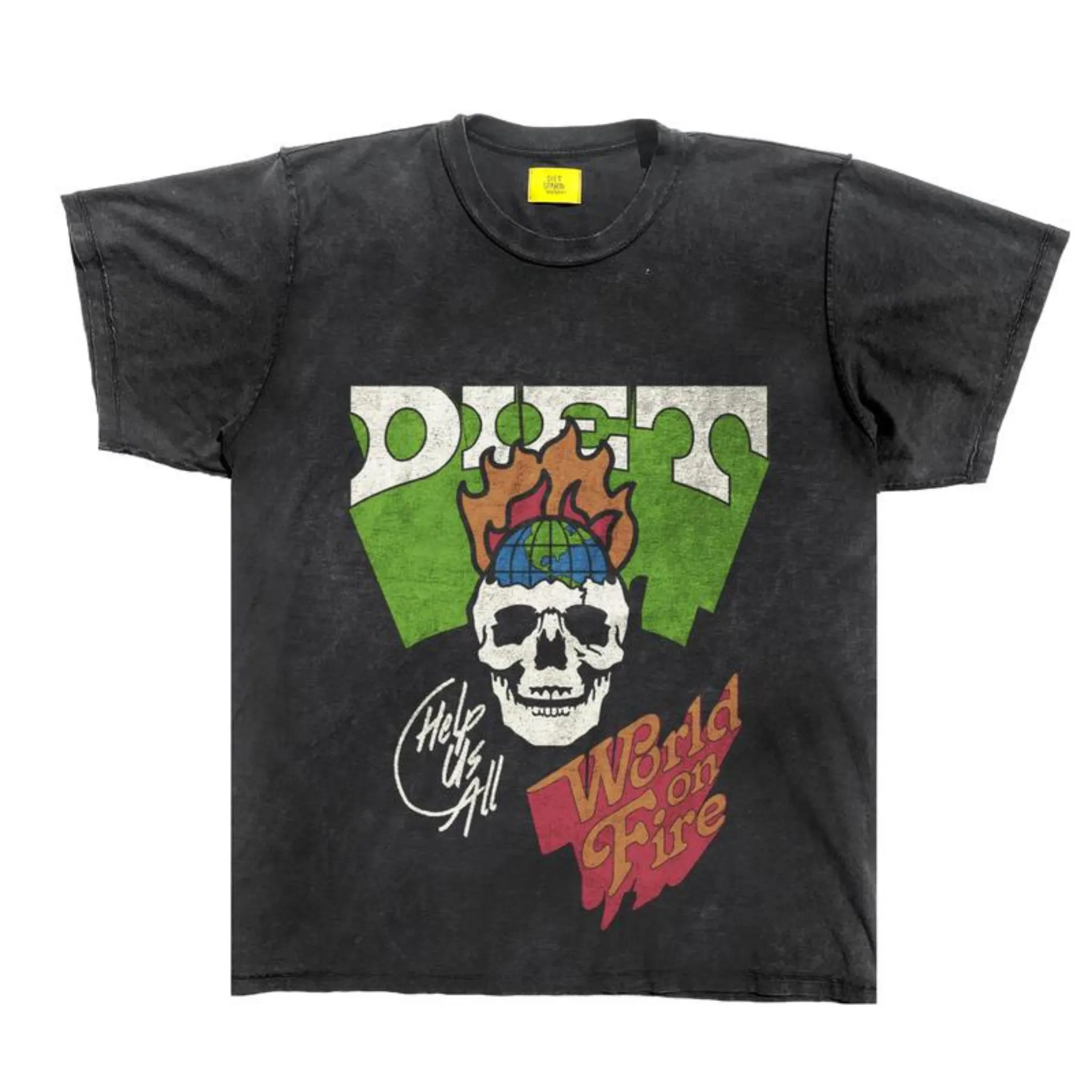 Diet Starts Monday World On Fire Tee (Vintage Black)