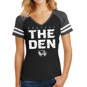 District Women’s Game V-Neck Tee- Protect The Den