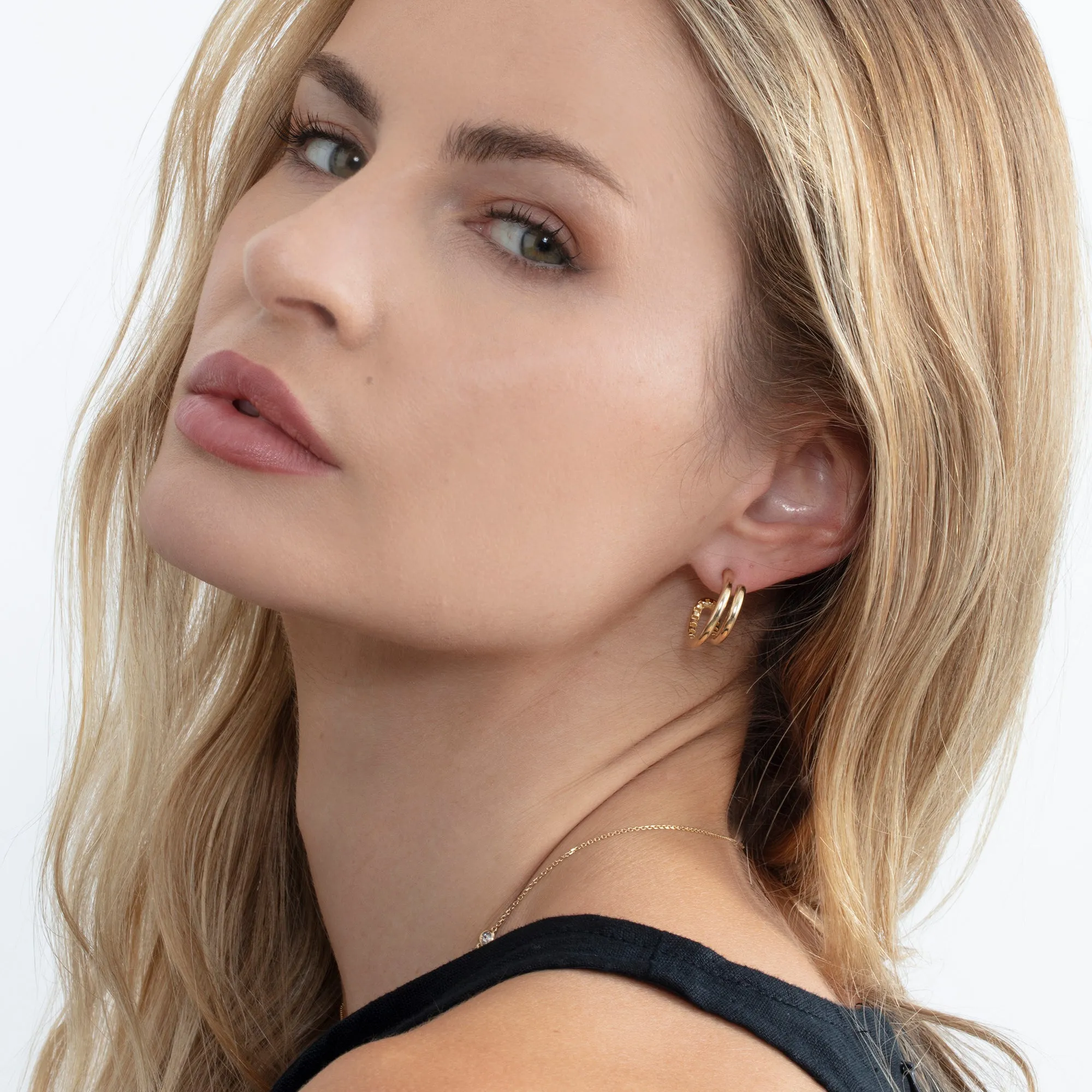 Double Hoop Earring, Kaiya