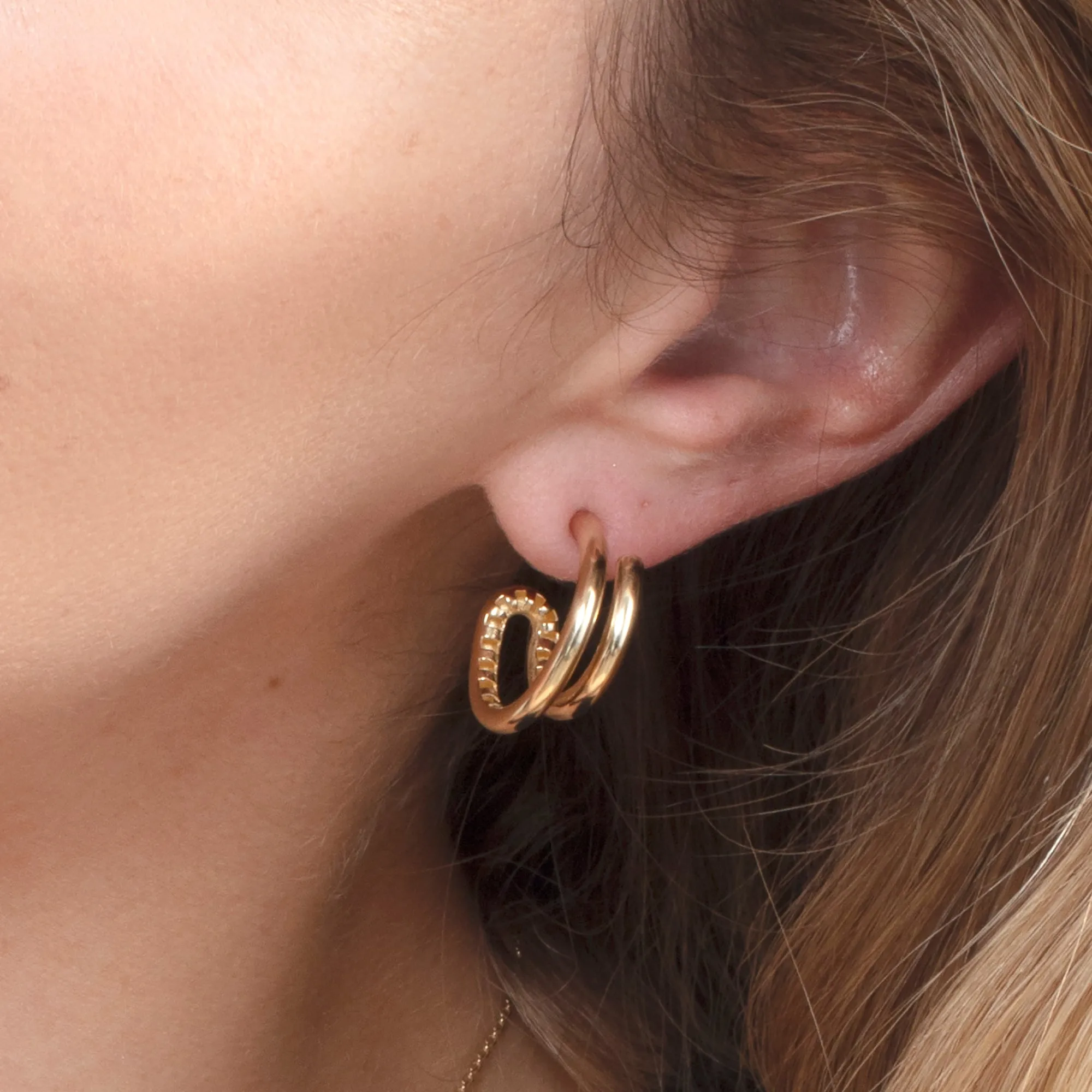 Double Hoop Earring, Kaiya