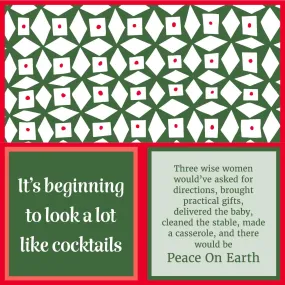 Drinks On Me Cocktail Napkins - Christmas