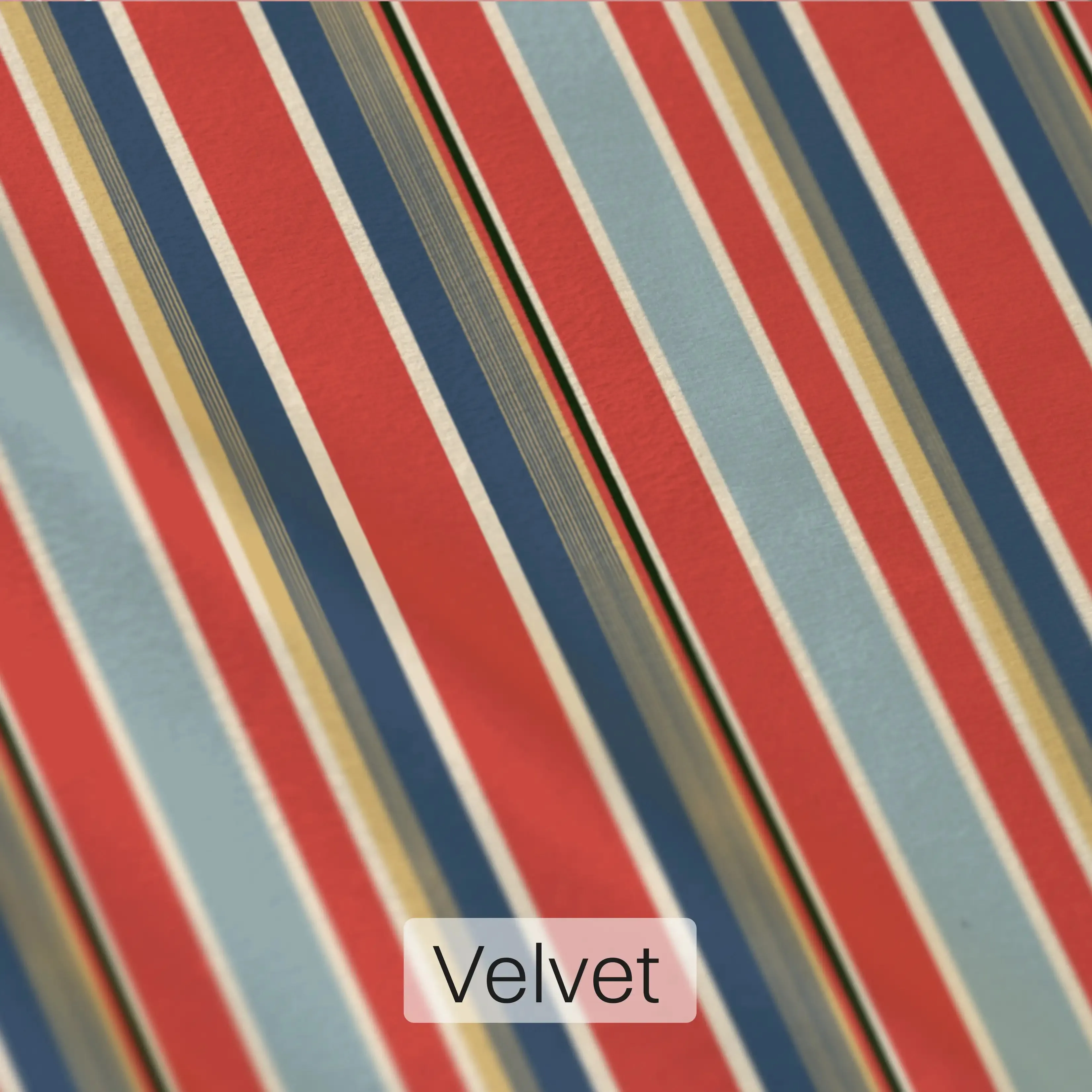 English Style Stripes Sofa and Chairs upholstery Fabric Red and Blue