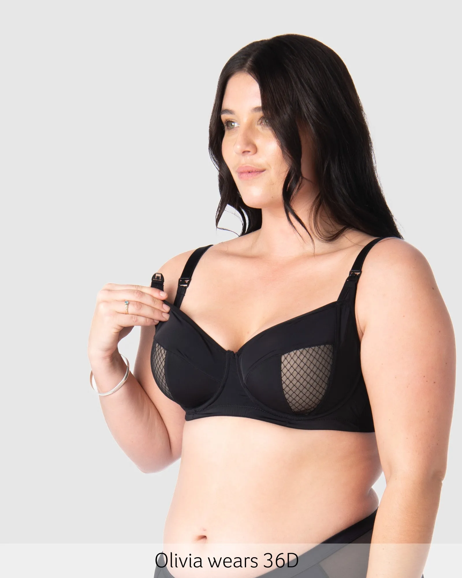 ENLIGHTEN BLACK NURSING BRA - FLEXI UNDERWIRE