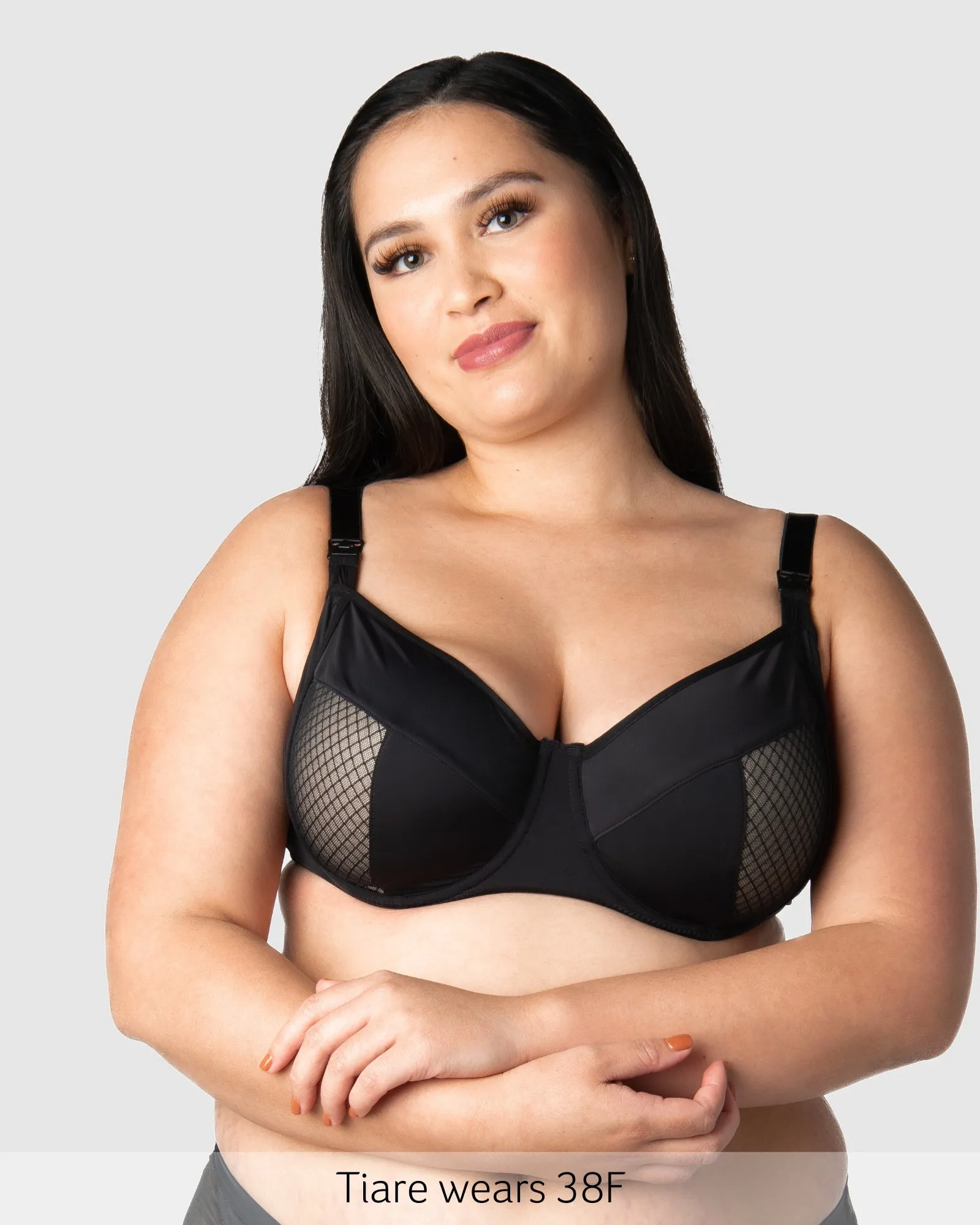 ENLIGHTEN BLACK NURSING BRA - FLEXI UNDERWIRE