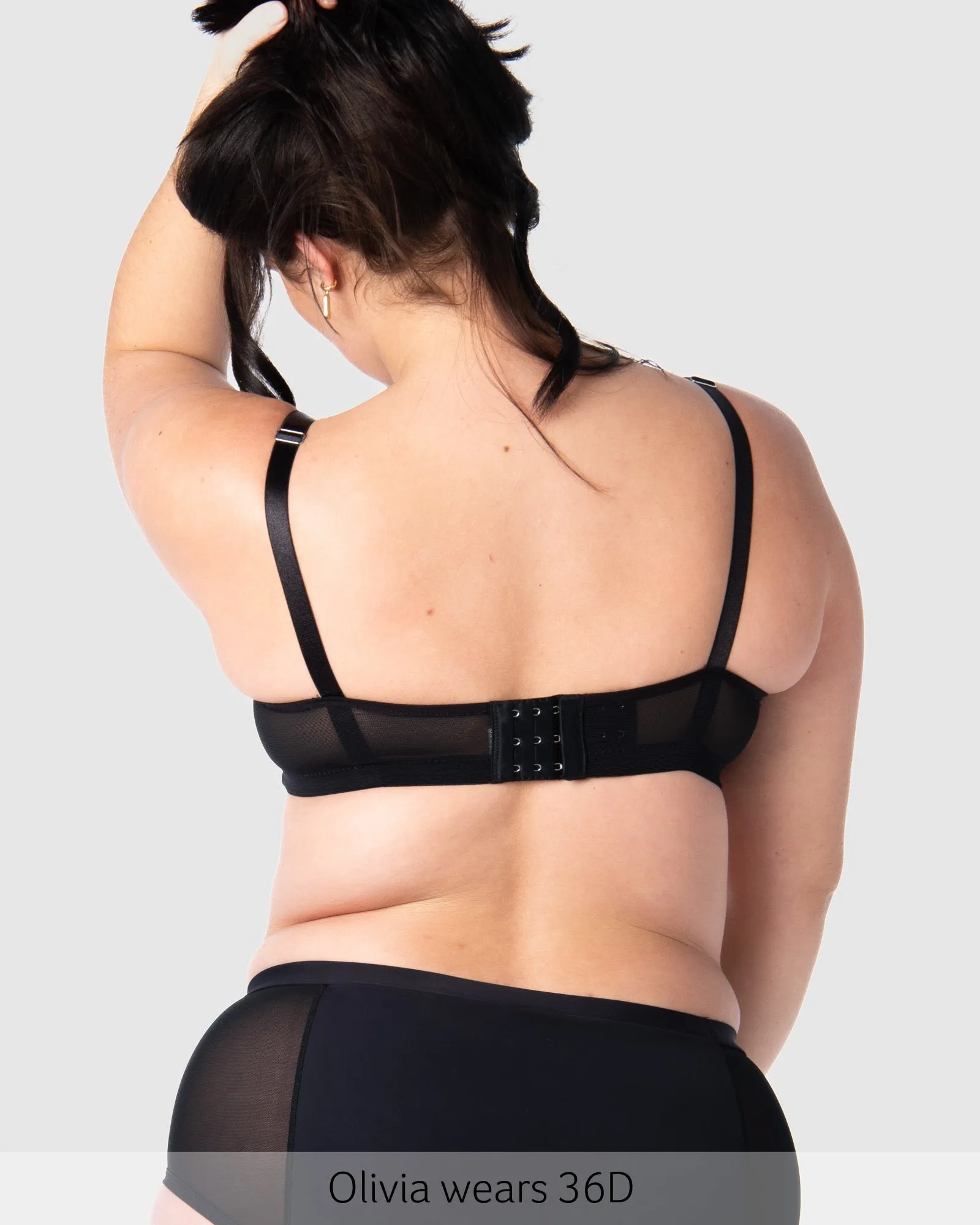 ENLIGHTEN BLACK NURSING BRA - FLEXI UNDERWIRE