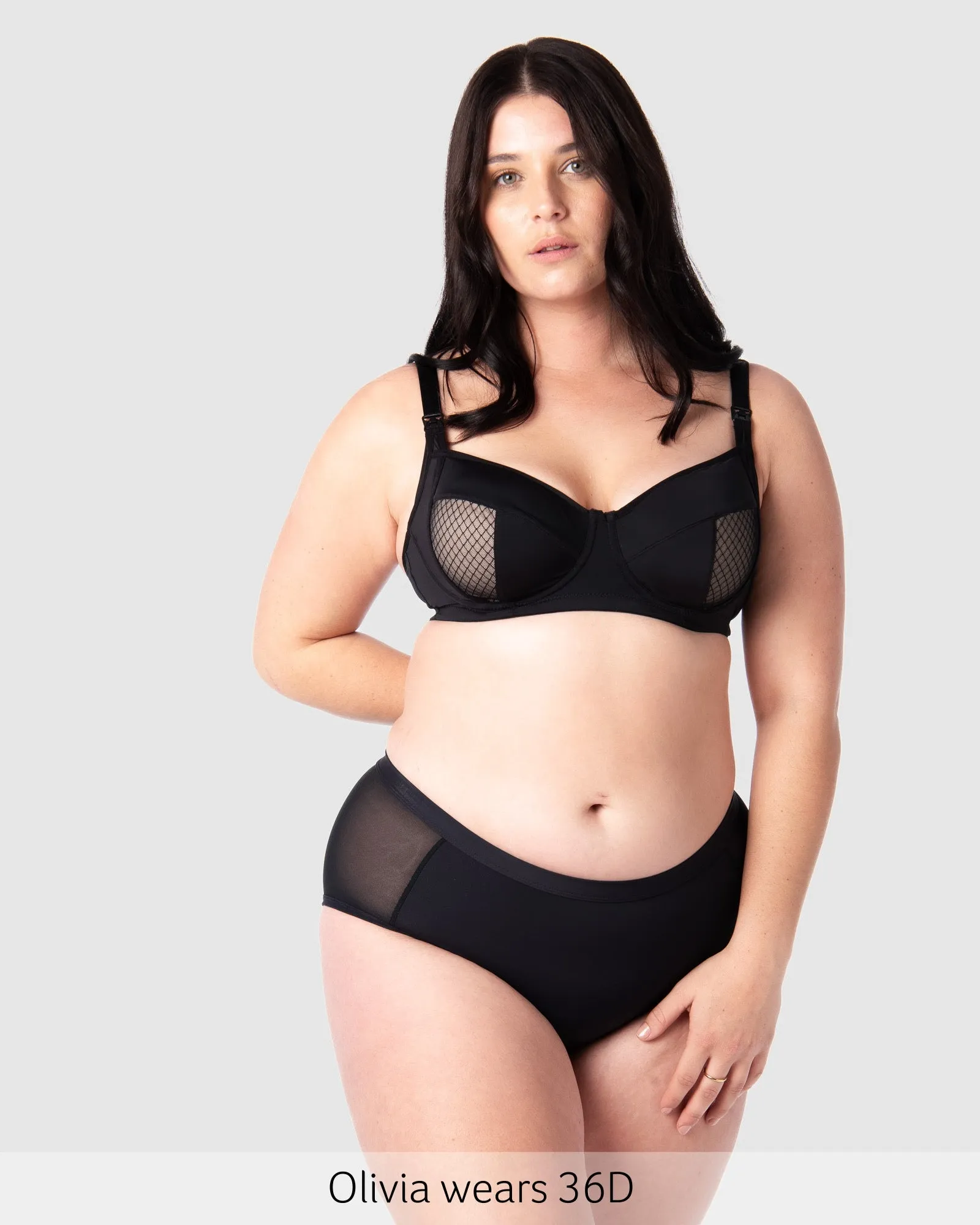 ENLIGHTEN BLACK NURSING BRA - FLEXI UNDERWIRE