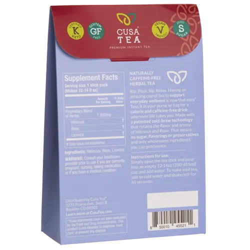 Everyday Wellness: Hibiscus Rose Herbal Tea by Cusa Tea & Coffee