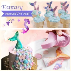 FantaSEA - 3D Silicone Mermaid Mold (4 pcs set)