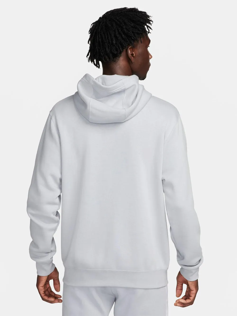 Felpa Nike da Uomo con Full Zip e Cappuccio in Cotone Grigio