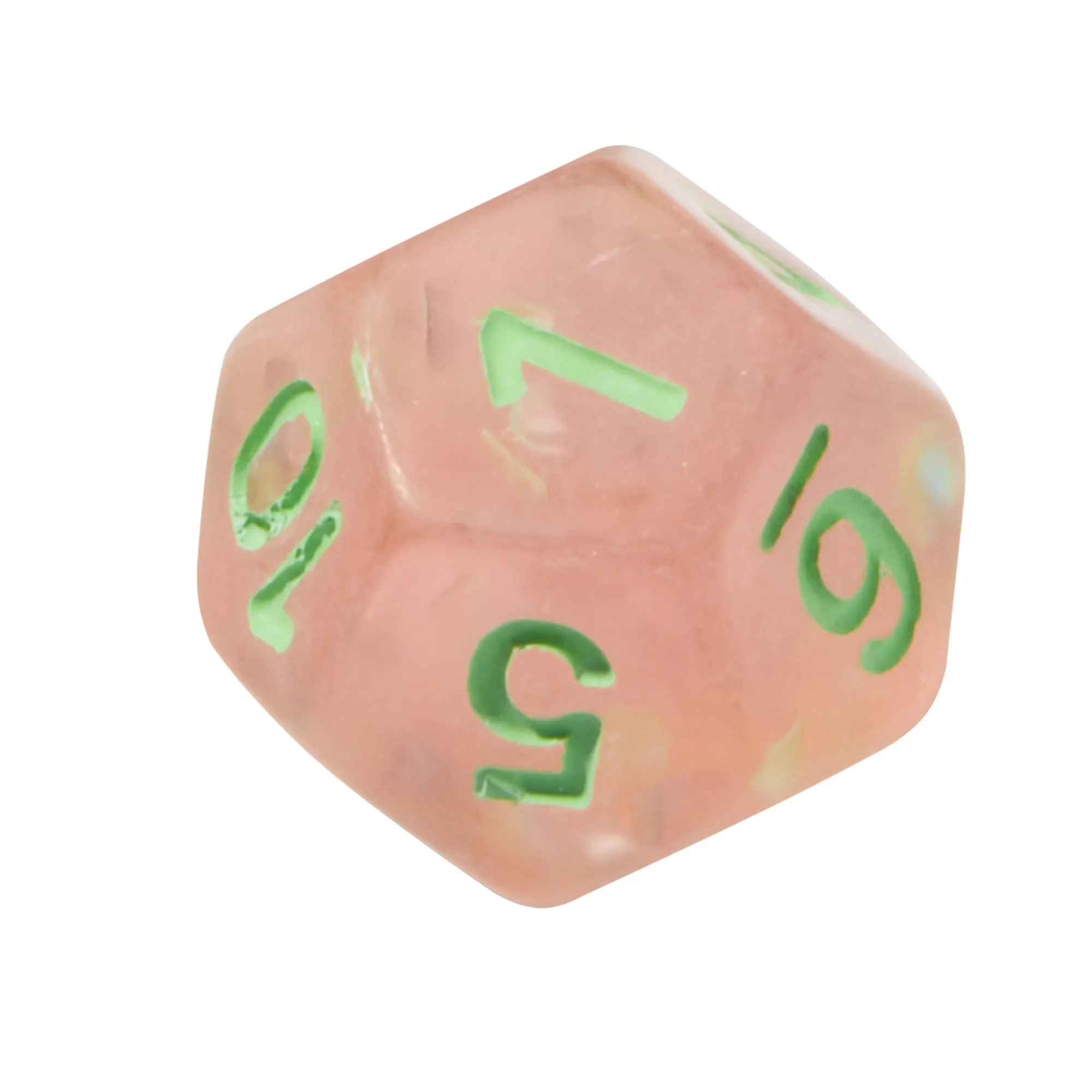 Frosted Mermaid Coral Resin 7pc Dice Set
