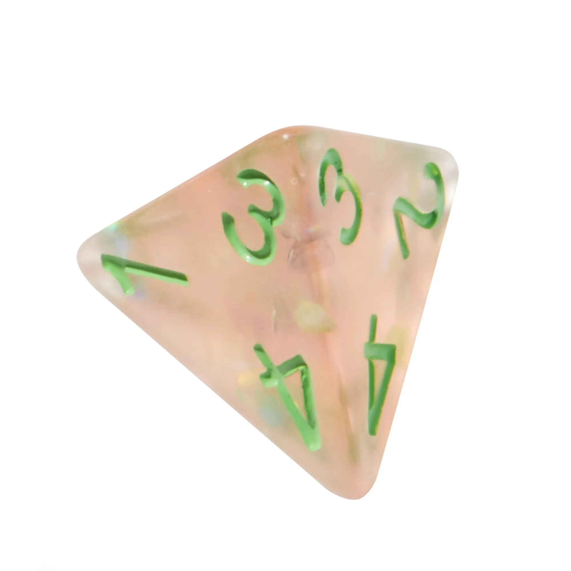 Frosted Mermaid Coral Resin 7pc Dice Set