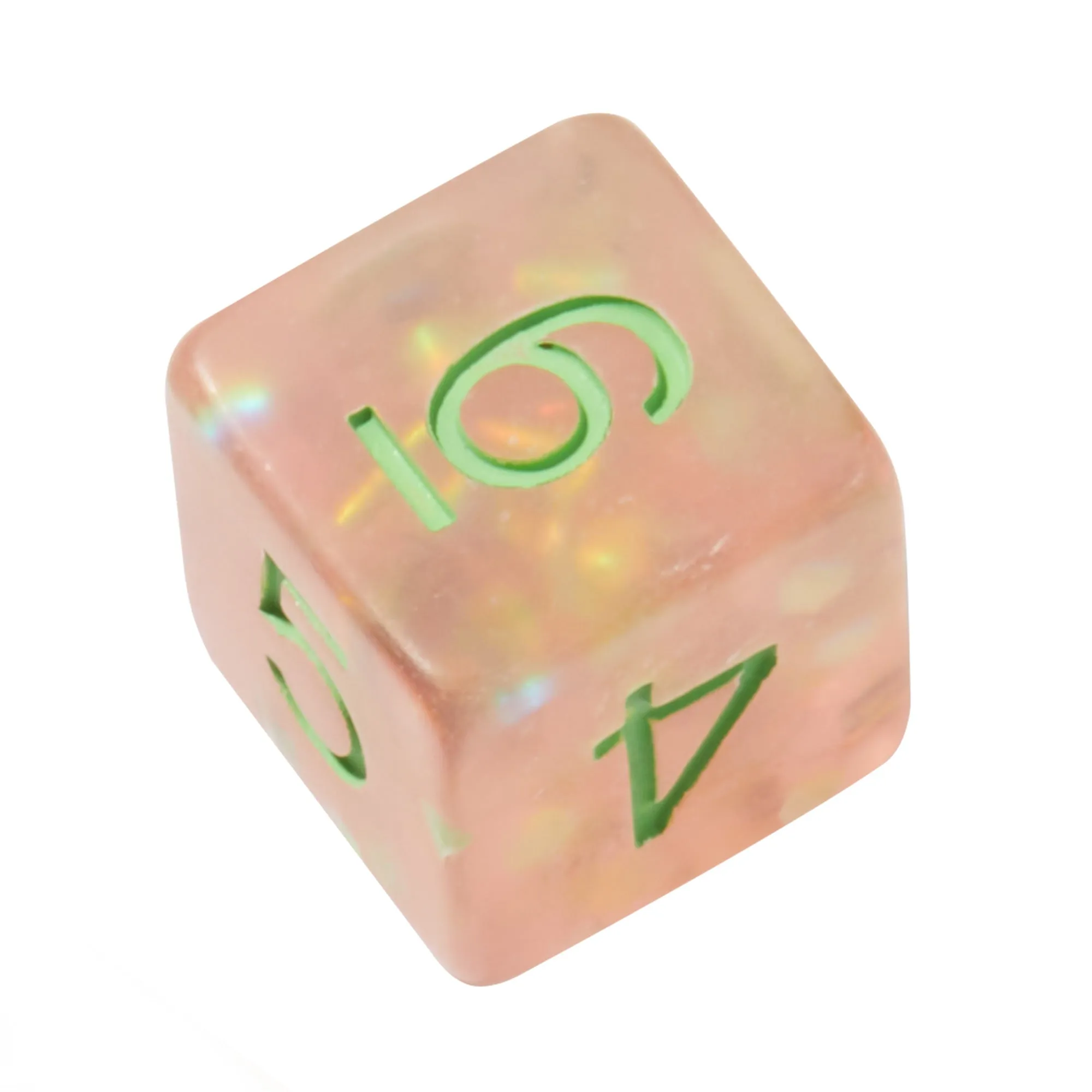 Frosted Mermaid Coral Resin 7pc Dice Set