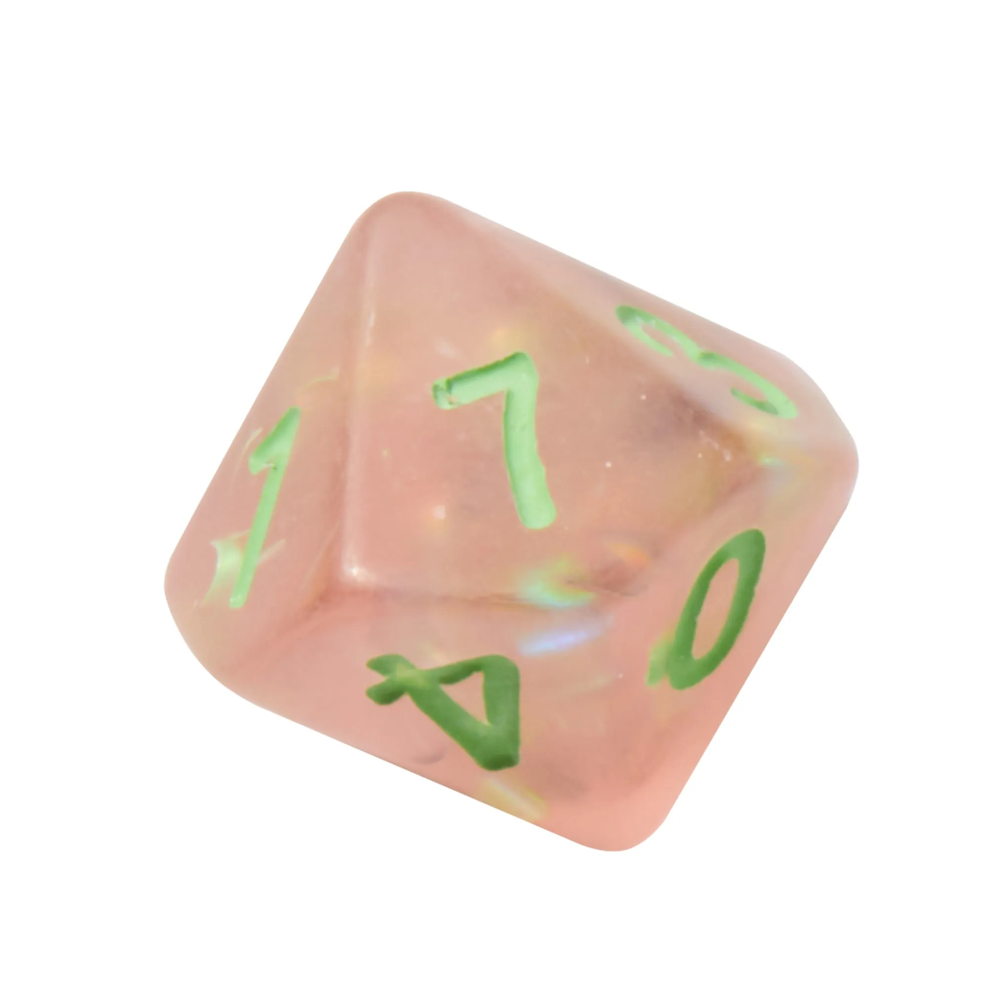 Frosted Mermaid Coral Resin 7pc Dice Set