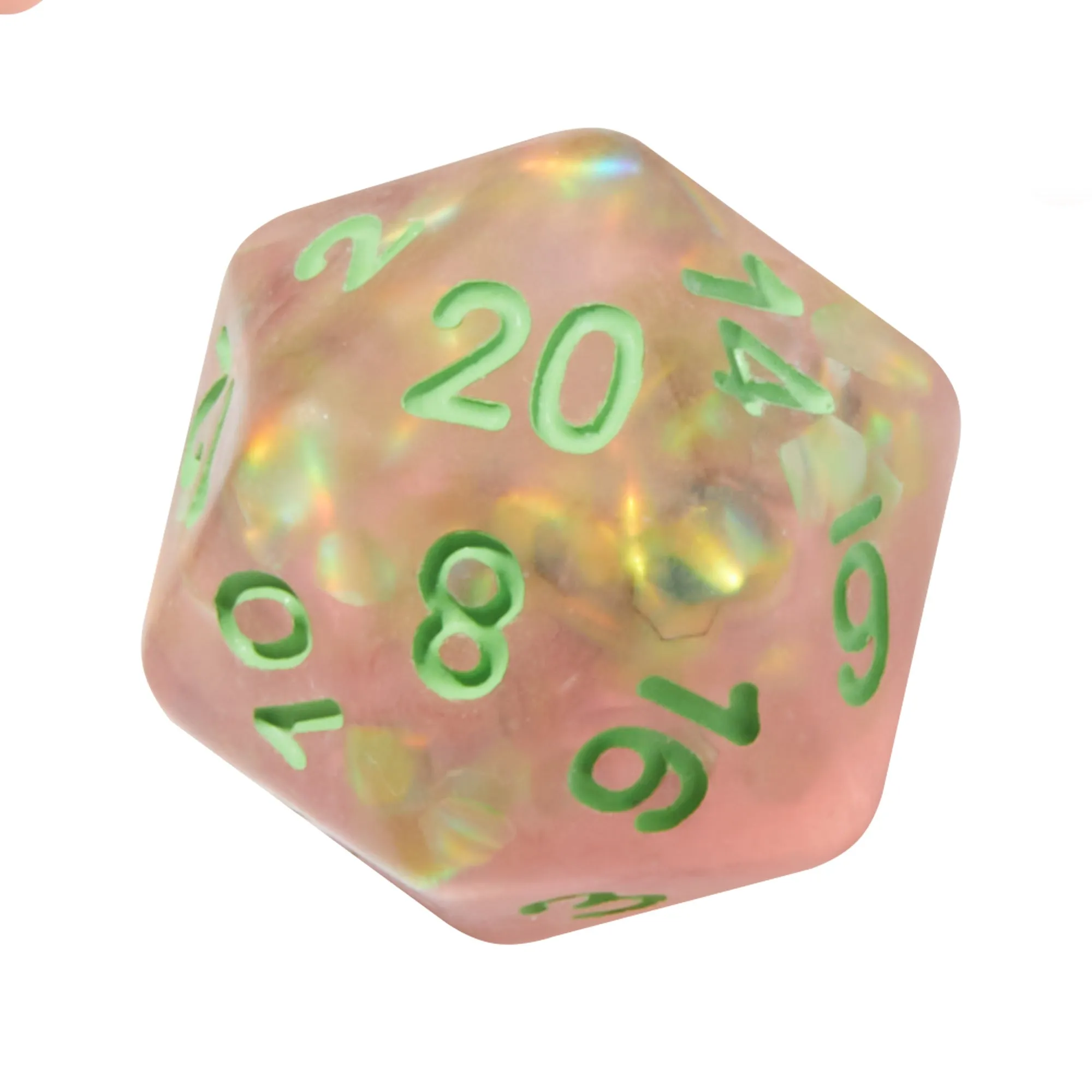 Frosted Mermaid Coral Resin 7pc Dice Set