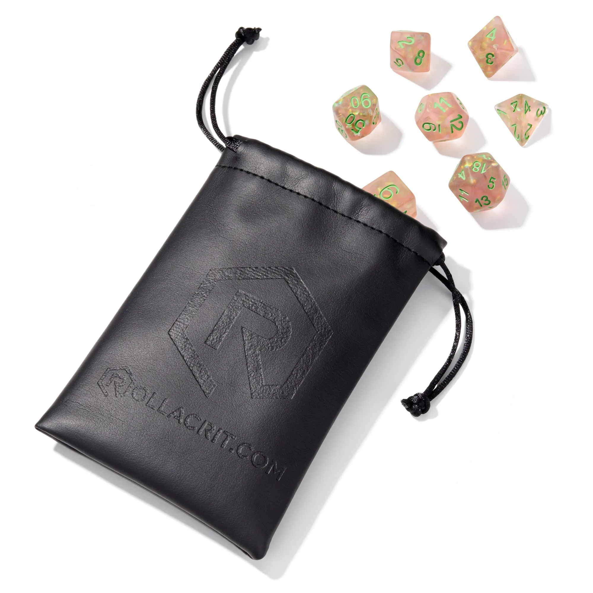 Frosted Mermaid Coral Resin 7pc Dice Set