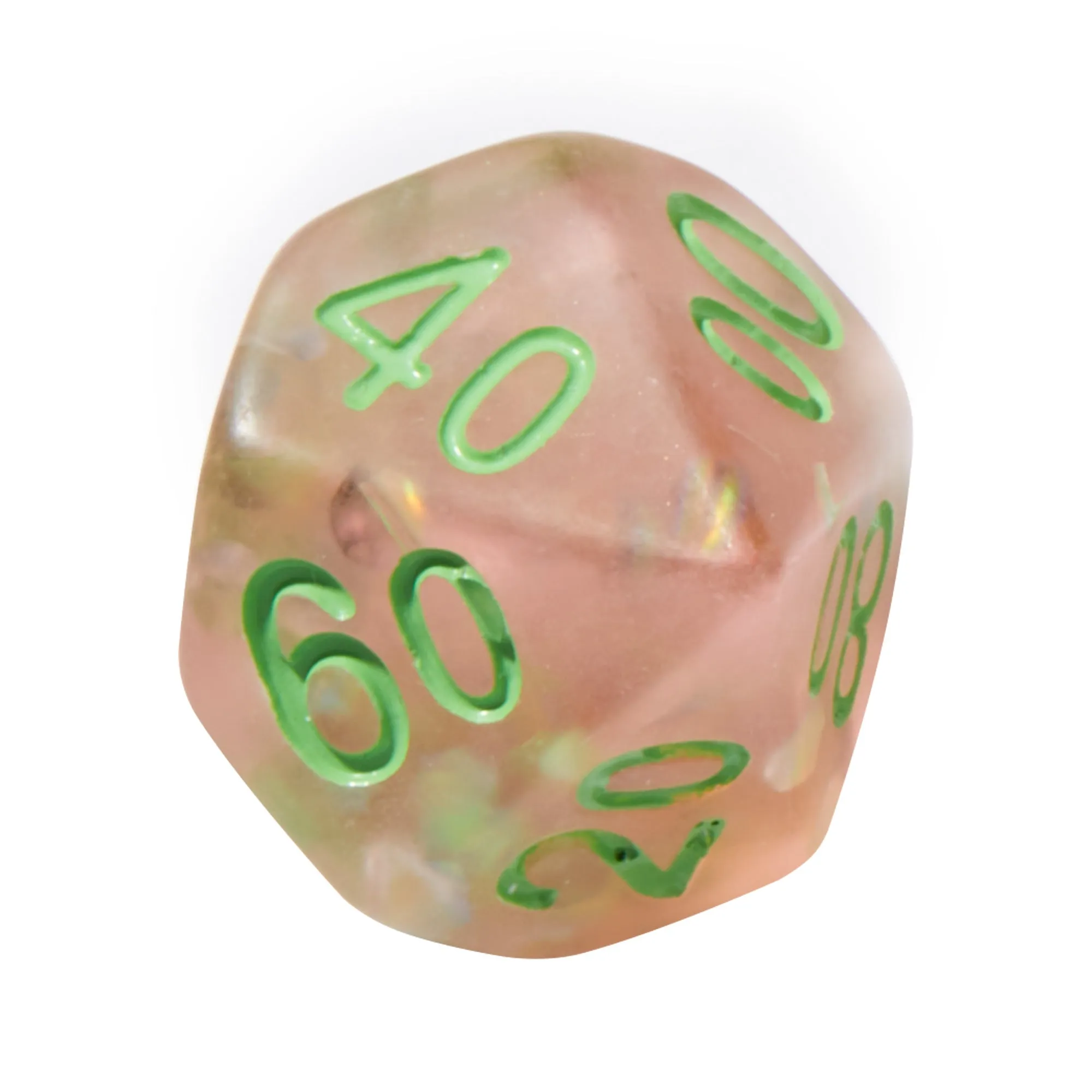 Frosted Mermaid Coral Resin 7pc Dice Set