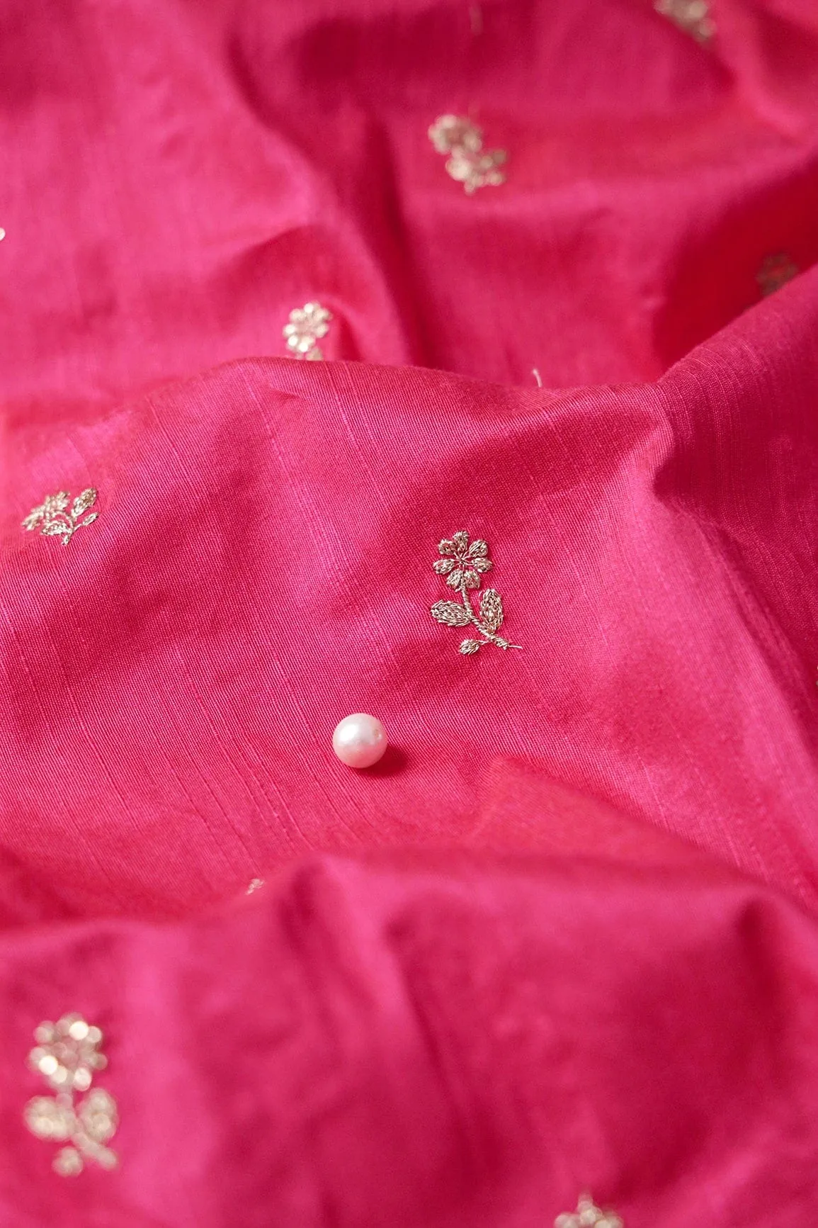 Fuchsia And Orange Unstitched Suit (3 Piece)