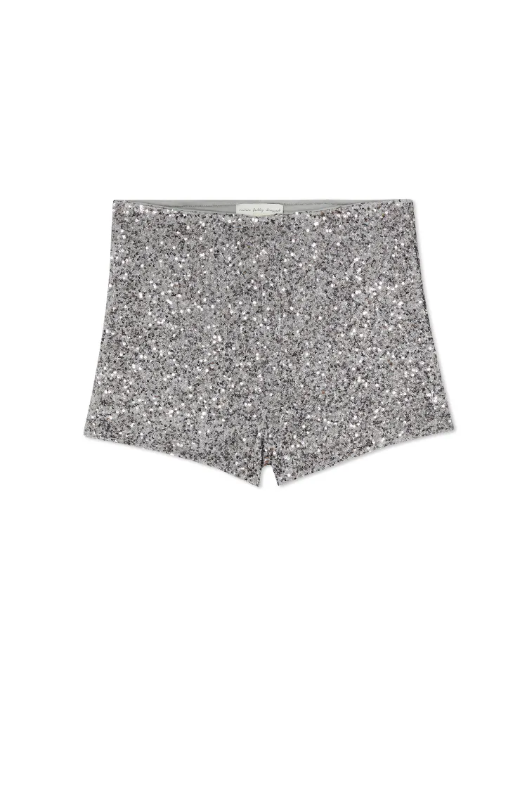 Gunmetal Sequin Hot Pants